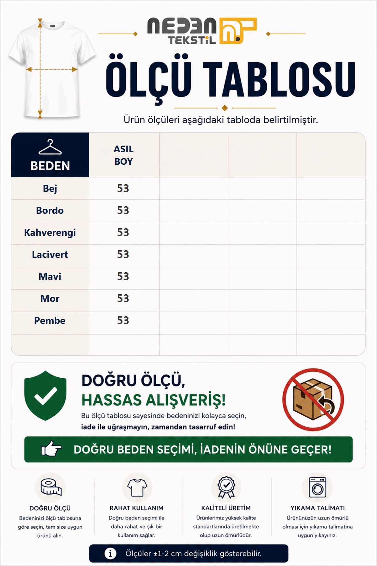 Ölçü tablosu