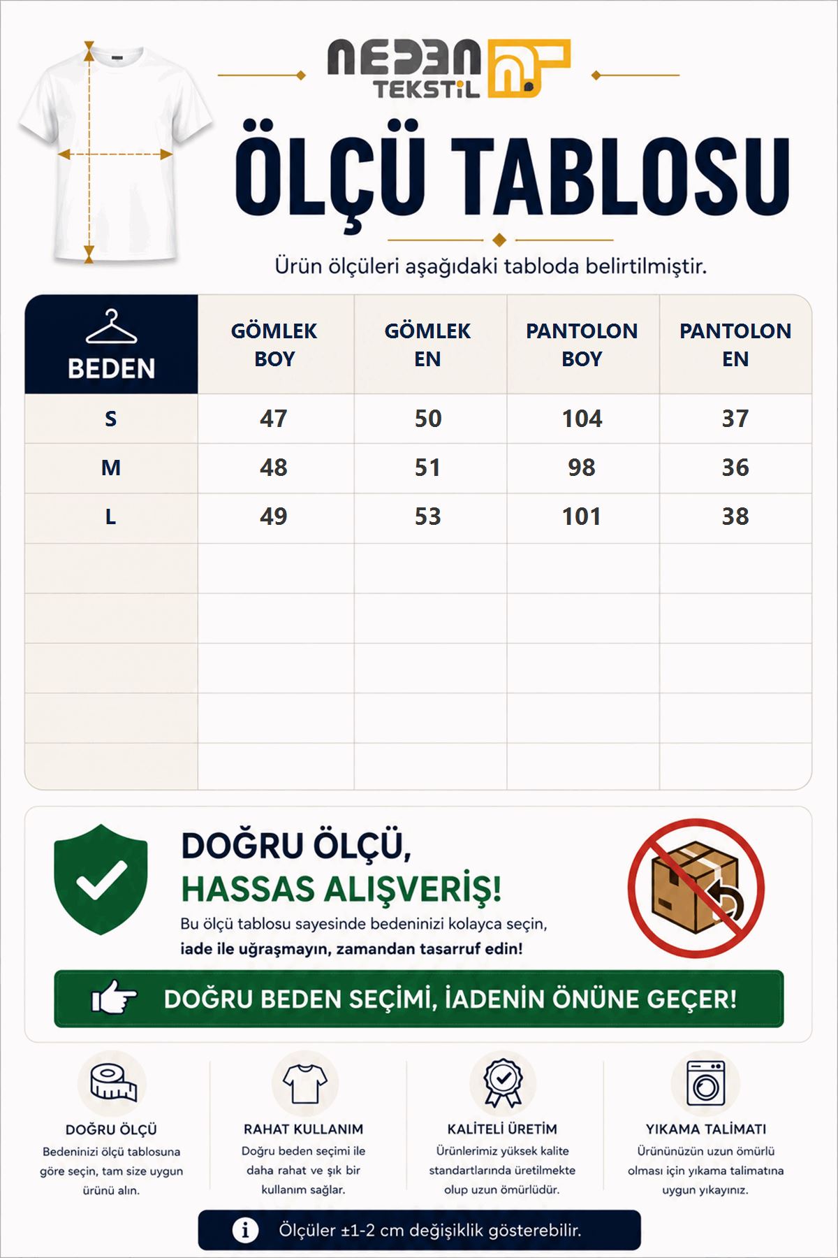 Ölçü tablosu