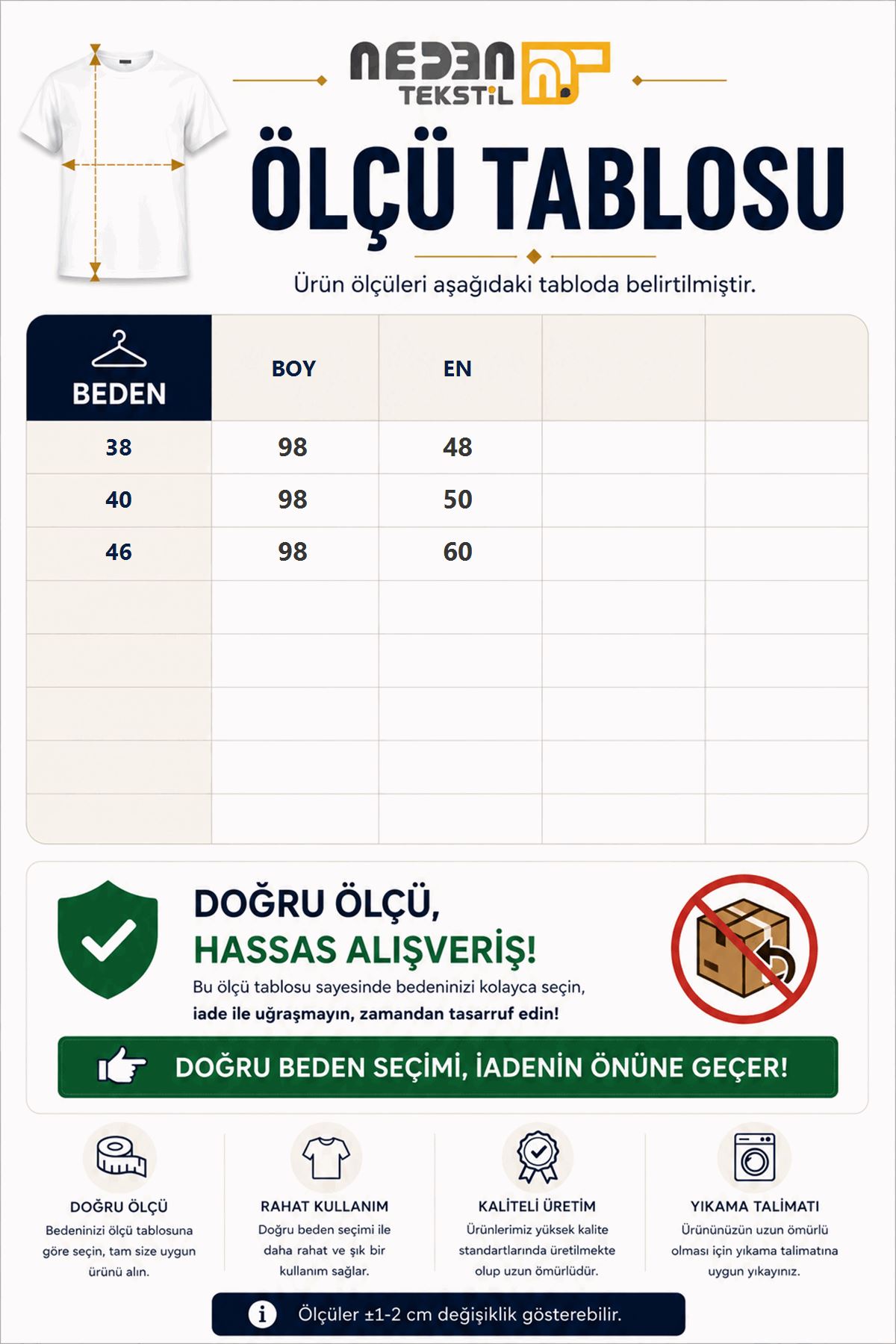 Ölçü tablosu
