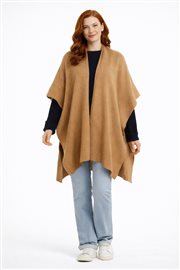 Kadın Triko Camel Omuz Şalı