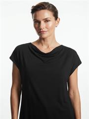 Kadın Siyah Basic Yuvarlak Yaka Kısa Kollu T-Shirt