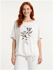 Kadın Baskılı Relaxed T-Shirt