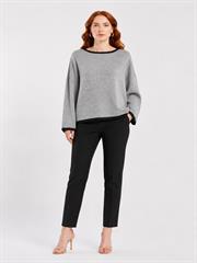 Kadın Basic Triko Kazak - Oversize Kesim
