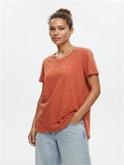 Kadın Rahat Kesim Kısa Kollu T-Shirt - Turuncu