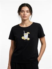 Kadın Siyah Baskılı T-Shirt