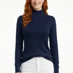 Yarım Boğazlı Triko Kazak - Lacivert