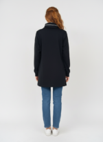 Kadın Siyah Yarım Balıkçı Yaka Sweatshirt - Görsel 2