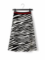 Kadın Zebra Desenli Midi Etek - Görsel 6