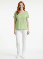 Kadın Yeşil Basic Yuvarlak Yaka Kısa Kol T-Shirt