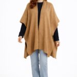 Kadın Triko Camel Omuz Şalı