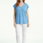 Kadın V Yaka Relaxed T-Shirt