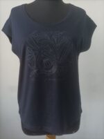 Kadın Lacivert Baskılı Kısa Kollu T-Shirt - Görsel 2