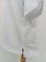 Kadın Oversize V Yaka Beyaz Baskılı T-Shirt - Görsel 3