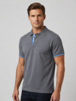 Erkek Polo Yaka Kontrast Şerit Detaylı Slim Fit T-Shirt - Görsel 3