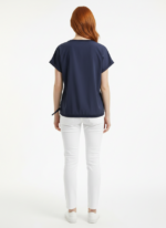 Kadın Lacivert Relaxed Oversize Tişört - Görsel 2