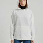 Kadın Beyaz Kapüşonlu Oversize Sweatshirt