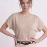 Kadın Basic Relaxed Keten Bluz