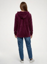 Kadın Bordo Kapüşonlu Sweatshirt - Görsel 2