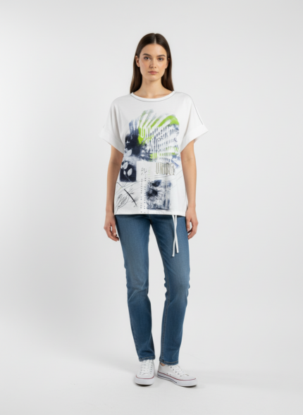 Kadın Grafik Baskılı Relaxed Fit T-Shirt