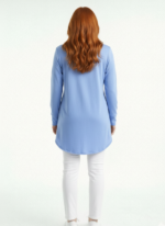 Kadın Polo Yaka Basic Bluz - Görsel 2