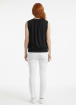Kadın Kolsuz Slim Fit Triko Bluz - Görsel 2