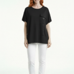 Kadın Rahat Siyah Oversize Bluz