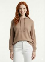 Kadın Kapüşonlu Basic Regular Fit Sweatshirt