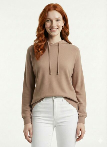 Kadın Kapüşonlu Basic Regular Fit Sweatshirt