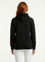 Kadın Kapüşonlu Siyah Sweatshirt Uzun Kollu - Görsel 2