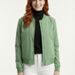 Kadın Yeşil Basic Bomber Ceket
