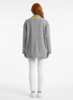 Kadın Oversize Relaxed Fit Cep Detaylı Gri Ceket - Görsel 2