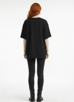 Kadın Rahat Siyah Oversize Bluz - Görsel 2