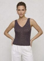 Twist Knot Detaylı Premium Kadın Triko Bluz – V Yaka Örgü Dokulu Şık Crop Tasarım - Görsel 7