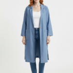 Kadın Mavi Denim Oversize Ceket
