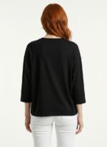 Kadın Siyah Oversize Basic Bluz - Rahat ve Şık - Görsel 2