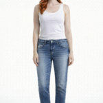 Kadın Slim Fit Mavi Denim Pantolon