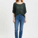Kadın Triko Örgü Loose Fit Bluz