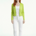 Kadın Crop Fit Açık Yeşil Uzun Kollu Hırka
