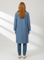 Kadın Mavi Denim Oversize Ceket - Görsel 2