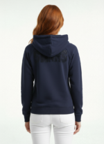 Kadın Kapüşonlu Baskılı Lacivert Sweatshirt - Görsel 2