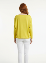 Kadın Rahat Fit Sarı Uzun Kollu Basic Bluz - Görsel 2