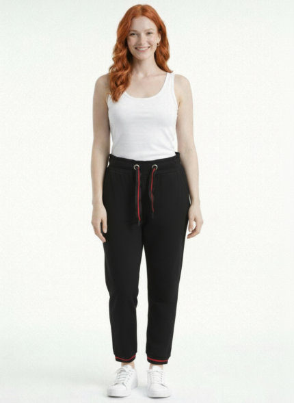 Siyah Kadın Basic Jogger Eşofman Altı