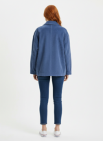 Kadın Mavi Oversize Triko Ceket - Görsel 2