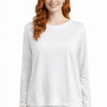 Beyaz Bisiklet Yaka Etek Ucu Stoperli Oversize Sweatshirt