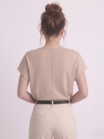 Kadın Basic Relaxed Keten Bluz - Görsel 3