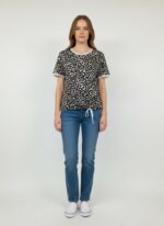 Neden Tekstil Kadın Leopar Desenli Rahat Kesim T-Shirt