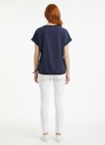 Neden Tekstil Kadın Lacivert Relaxed Oversize Tişört - Görsel 2