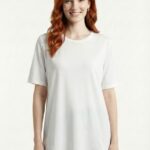 Beyaz Kadın Kısa Kollu Regular Fit Pamuklu T-Shirt