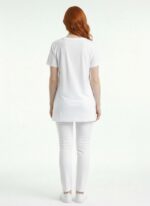 Neden Tekstil Kadın Beyaz Oversize Kesim Tişört - Görsel 2