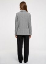 Neden Tekstil Kadın Gri Triko Blazer Ceket - Görsel 2